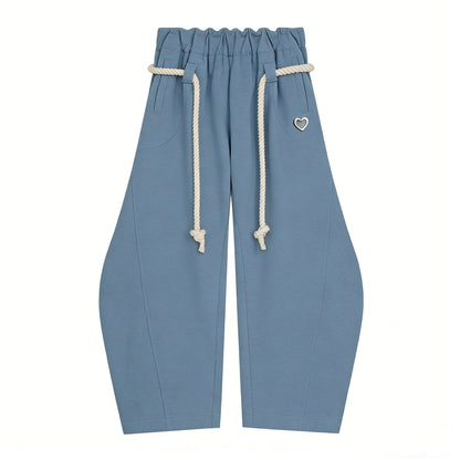 「90%OFF only today」 Baggy Wide Leg Pants for Women Casual Elastic Waist Lantern Trouser Sweatpants Womenswear Everyday Comfortable Nautical Rope Drawstring Unisex Fit 155-185cm