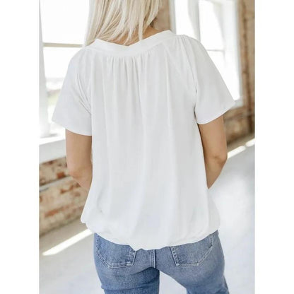 ✨Women's Casual Short Sleeve V Neck Basic T-shirts
