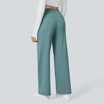 Flex High Waisted Pocket Straight Leg Work Pants