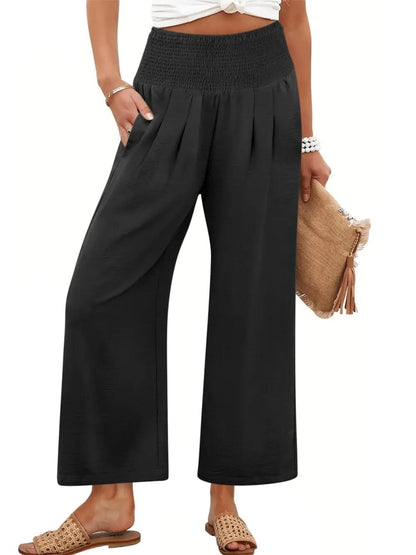 🔥FINAL SALE⚡Women's Smocked Waist Wide Leg Palazzo Pants