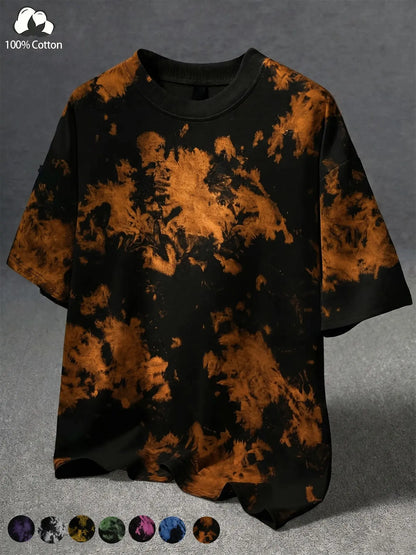 Unisex Vintage Tie-Dye T-Shirt for Summer Streetwear