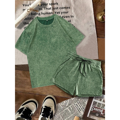 Two-piece Set Women's Solid Color Denim