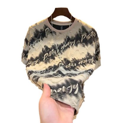 2026 Summer New Short-Sleeve Starry Sky Hollow-Out Design Fashion T-Shirt