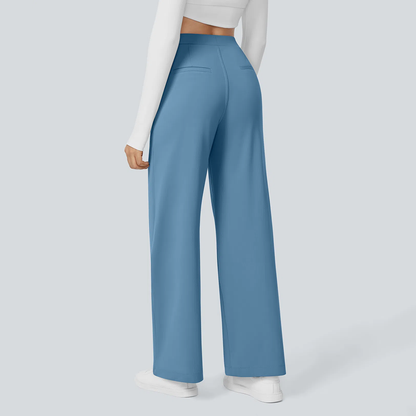 Flex High Waisted Pocket Straight Leg Work Pants