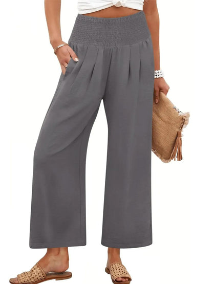 🔥FINAL SALE⚡Women's Smocked Waist Wide Leg Palazzo Pants