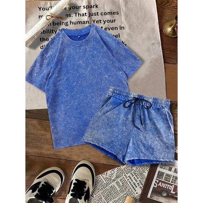 Two-piece Set Women's Solid Color Denim