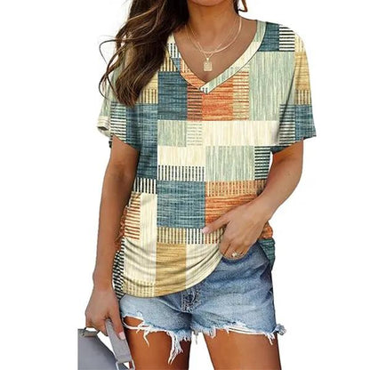 💖Womens Short Sleeve V Neck Dolman Tops