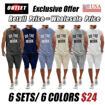 Casual Loose Fit Word Printed Sports Set