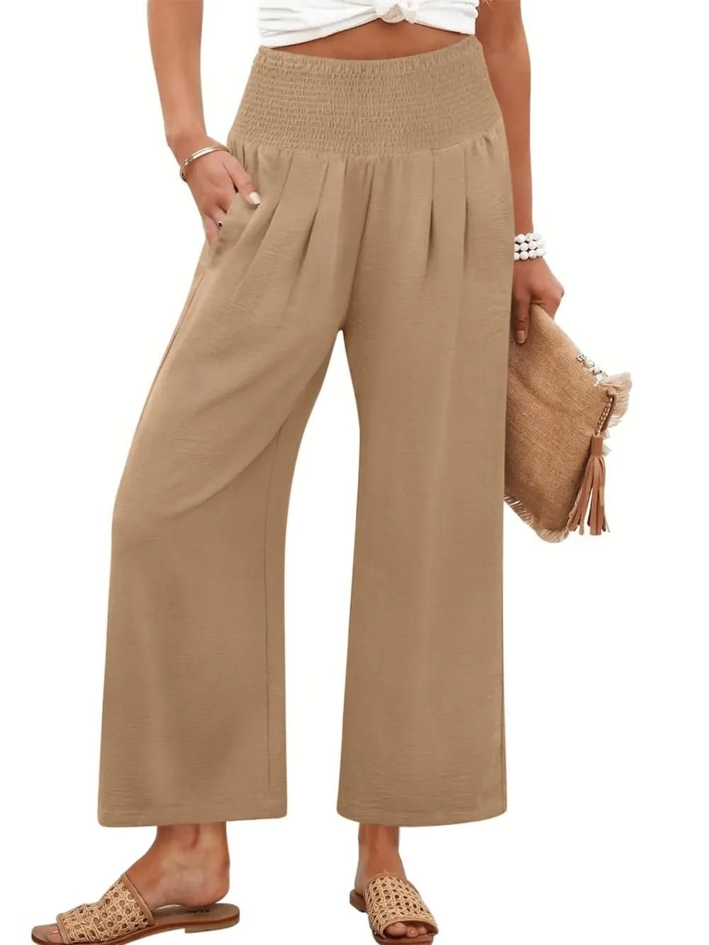 🔥FINAL SALE⚡Women's Smocked Waist Wide Leg Palazzo Pants