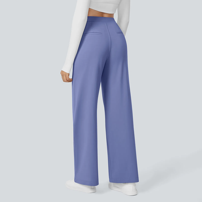 Flex High Waisted Pocket Straight Leg Work Pants
