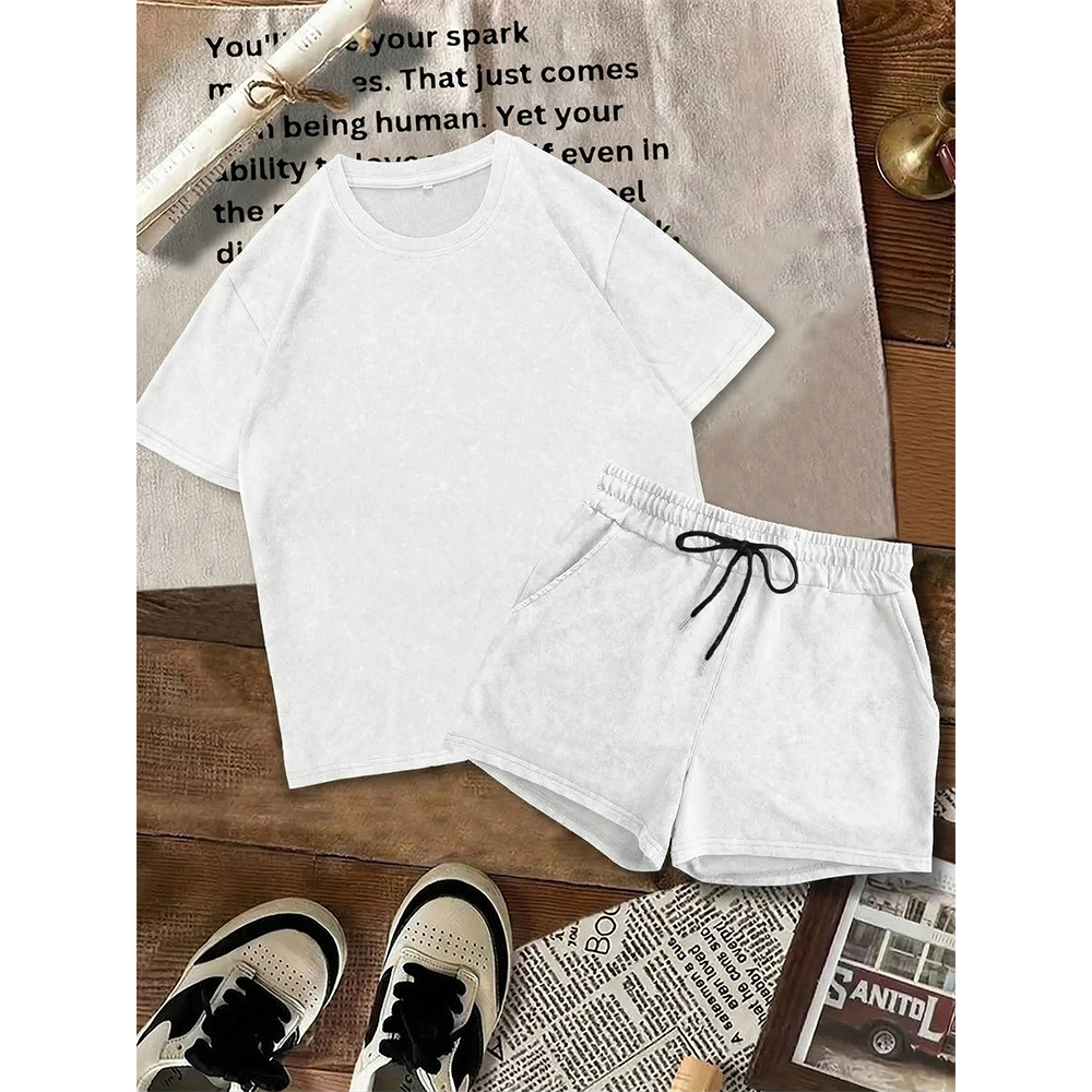 Two-piece Set Women's Solid Color Denim