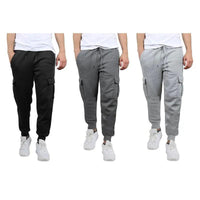 Cargo Joggers-Black-Charcoal-Heather Grey