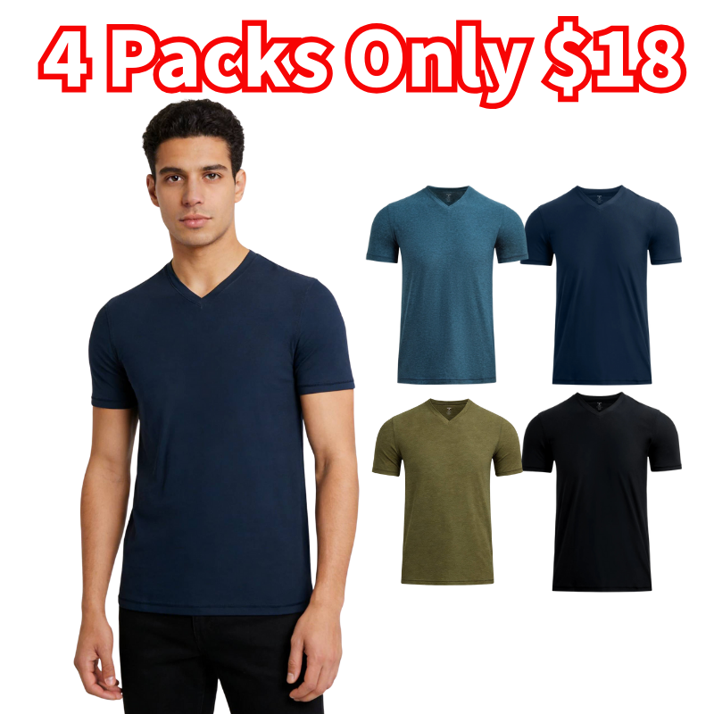 Men's Active V‐Neck Top for Workout & Daily Wear
