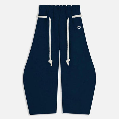 「90%OFF only today」 Baggy Wide Leg Pants for Women Casual Elastic Waist Lantern Trouser Sweatpants Womenswear Everyday Comfortable Nautical Rope Drawstring Unisex Fit 155-185cm