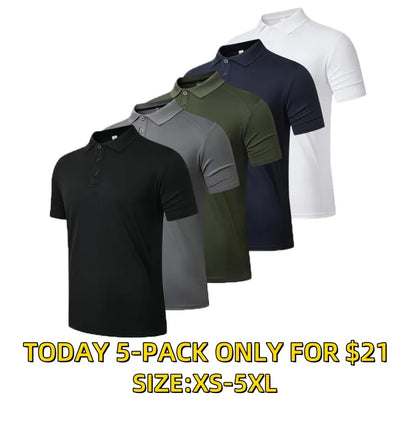 Men's Quick Dry Polo Shirts –  Moisture Wicking Workout Tops