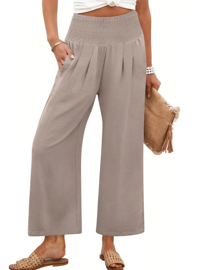 🔥FINAL SALE⚡Women's Smocked Waist Wide Leg Palazzo Pants