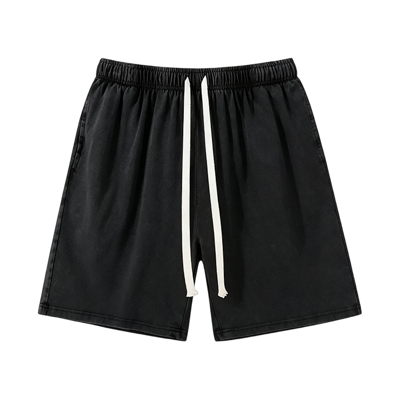 Unisex athletic shorts, pure cotton athletic shorts, vintage acid washed finish
