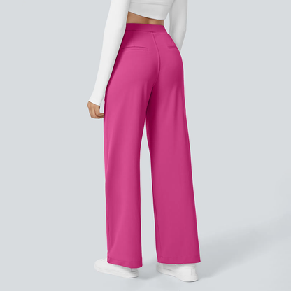 Flex High Waisted Pocket Straight Leg Work Pants