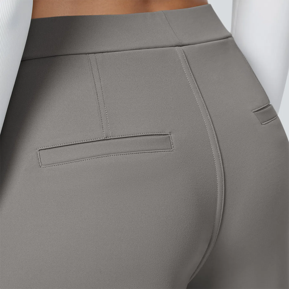 Flex High Waisted Pocket Straight Leg Work Pants