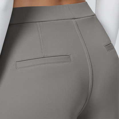 Flex High Waisted Pocket Straight Leg Work Pants