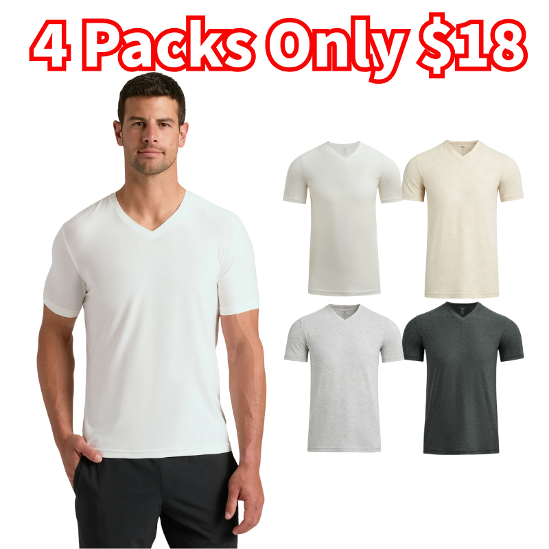 Men's Active V‐Neck Top for Workout & Daily Wear