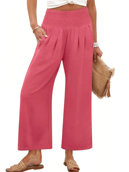 🔥FINAL SALE⚡Women's Smocked Waist Wide Leg Palazzo Pants