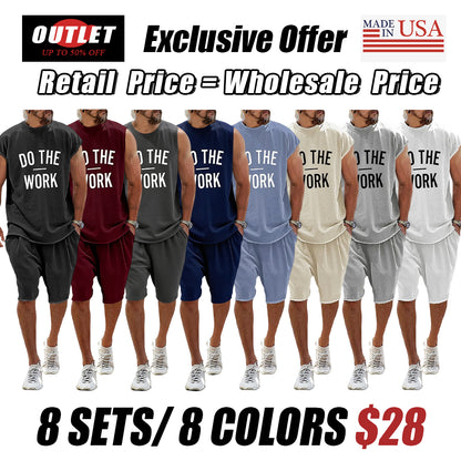 Casual Loose Fit Word Printed Sports Set