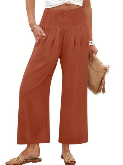 🔥FINAL SALE⚡Women's Smocked Waist Wide Leg Palazzo Pants