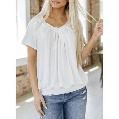 ✨Women's Casual Short Sleeve V Neck Basic T-shirts