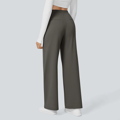 Flex High Waisted Pocket Straight Leg Work Pants