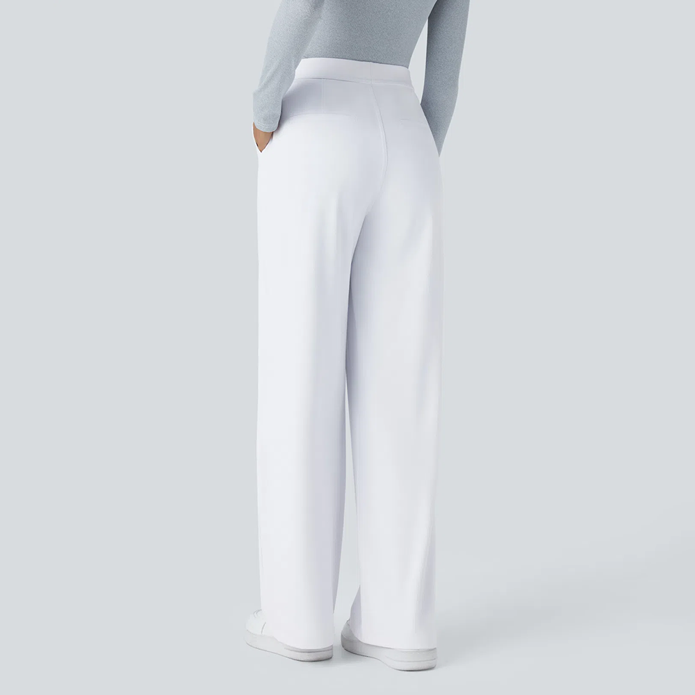 Flex High Waisted Pocket Straight Leg Work Pants