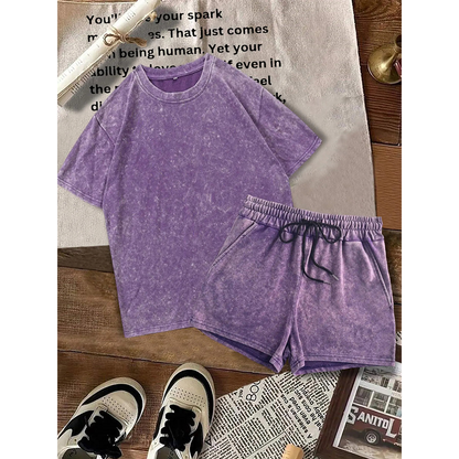 Two-piece Set Women's Solid Color Denim