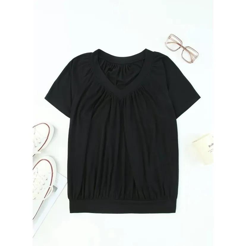 ✨Women's Casual Short Sleeve V Neck Basic T-shirts