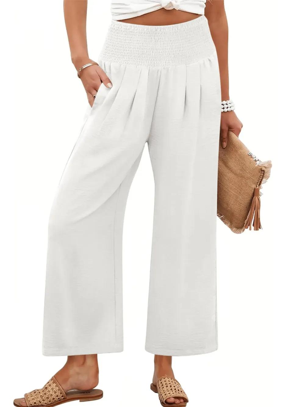 🔥FINAL SALE⚡Women's Smocked Waist Wide Leg Palazzo Pants