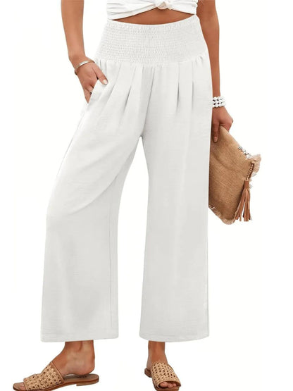 🔥FINAL SALE⚡Women's Smocked Waist Wide Leg Palazzo Pants