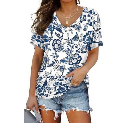 💖Womens Short Sleeve V Neck Dolman Tops
