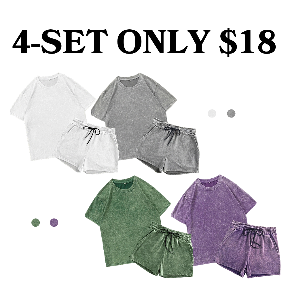 Two-piece Set Women's Solid Color Denim