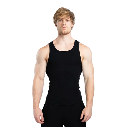 Men's Tank Top Scoop Neck Knit Gym Workout Muscle Tank Undershirt Sleeveless Shirts