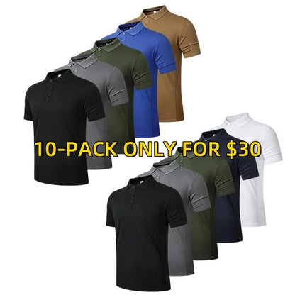 Men's Quick Dry Polo Shirts –  Moisture Wicking Workout Tops