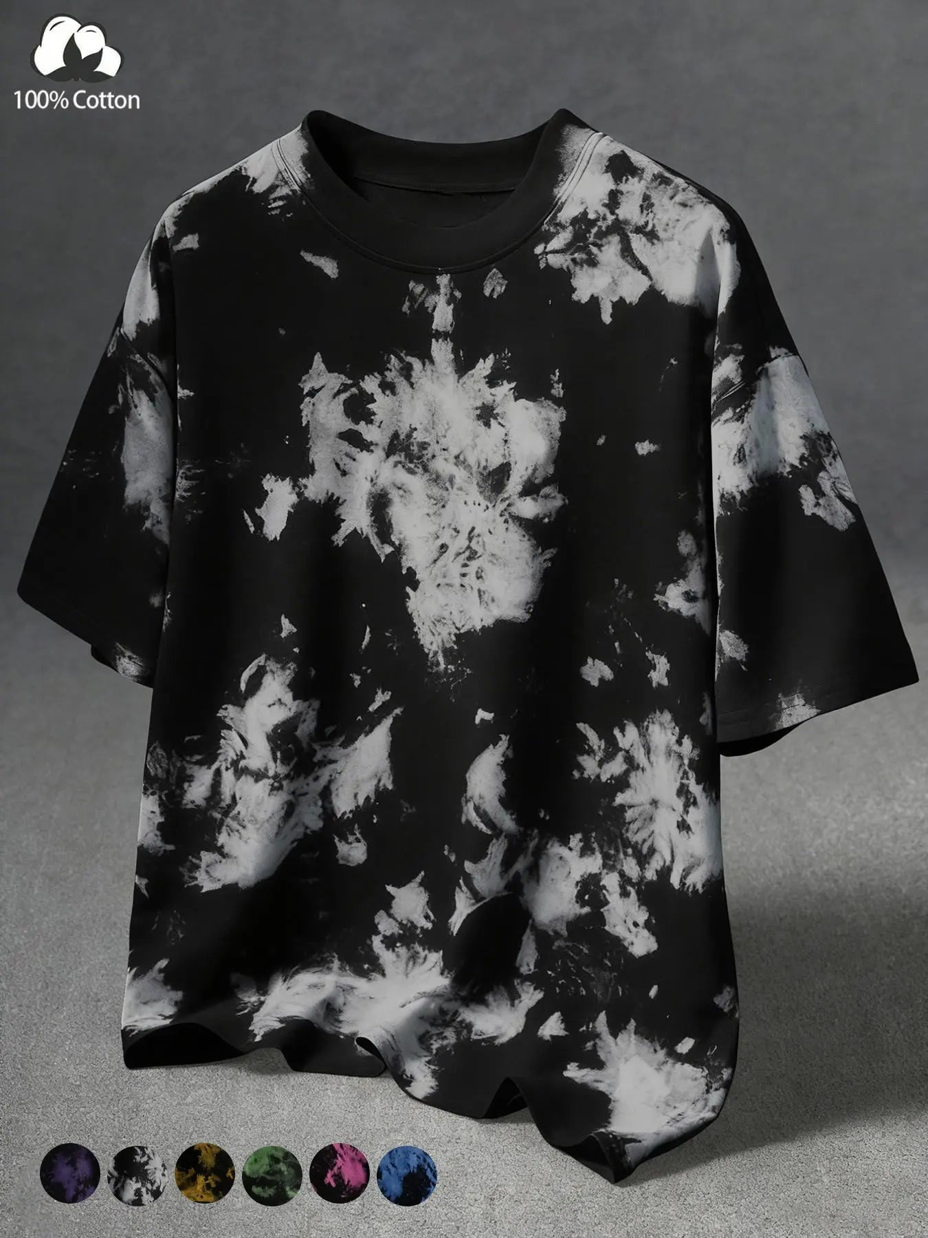 Unisex Vintage Tie-Dye T-Shirt for Summer Streetwear