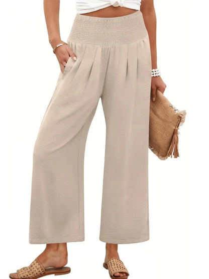 🔥FINAL SALE⚡Women's Smocked Waist Wide Leg Palazzo Pants