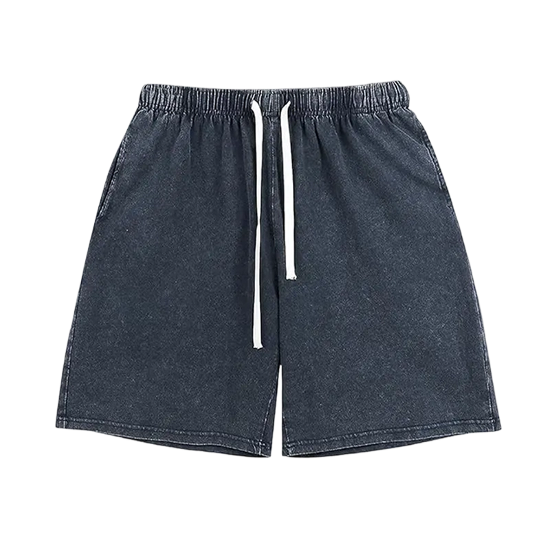 Unisex athletic shorts, pure cotton athletic shorts, vintage acid washed finish
