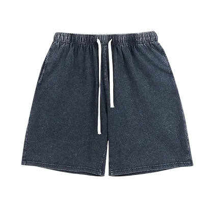 Unisex athletic shorts, pure cotton athletic shorts, vintage acid washed finish