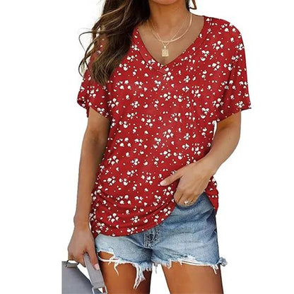 💖Womens Short Sleeve V Neck Dolman Tops