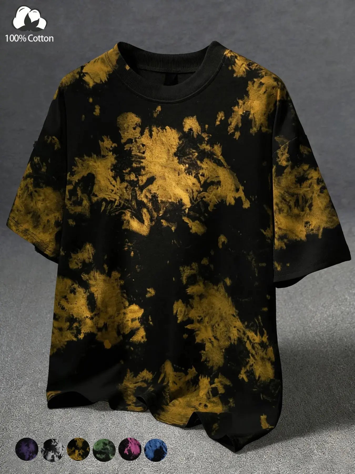 Unisex Vintage Tie-Dye T-Shirt for Summer Streetwear