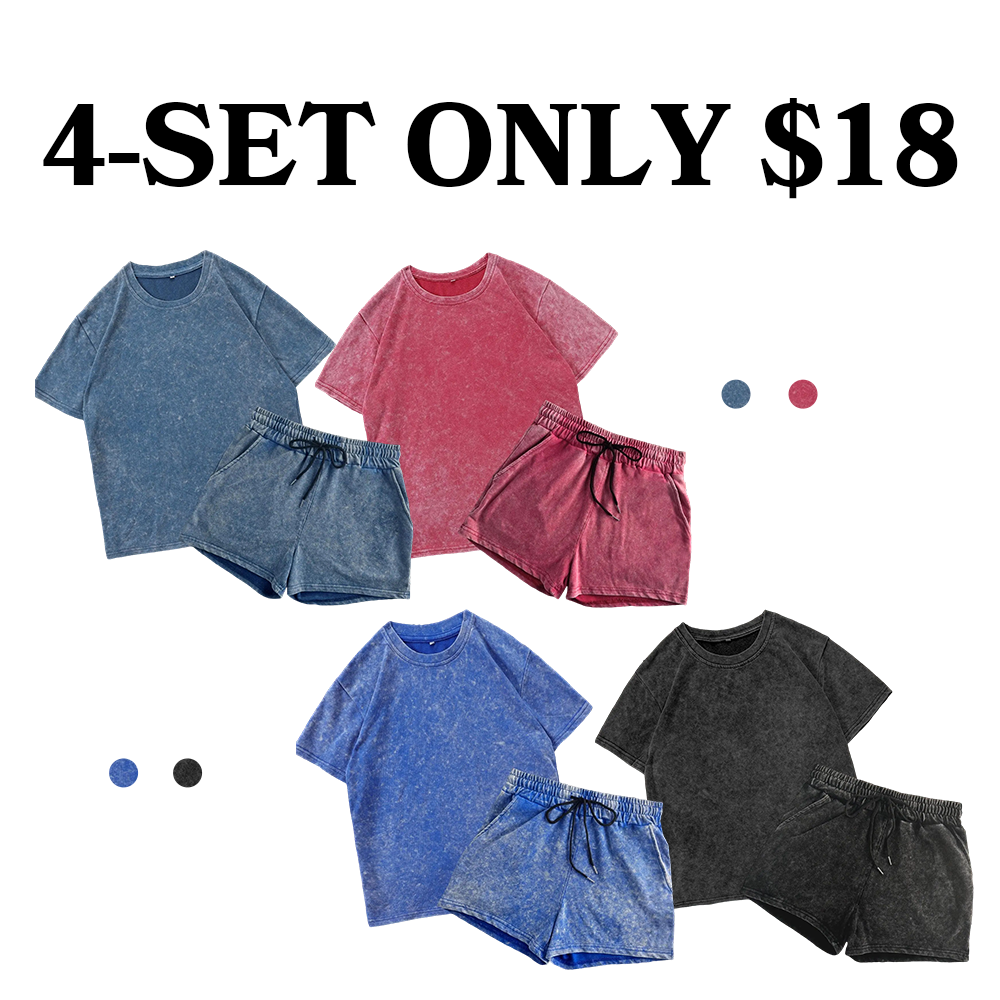 Two-piece Set Women's Solid Color Denim