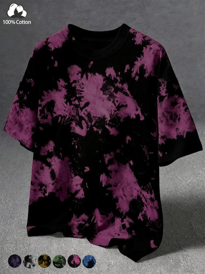 Unisex Vintage Tie-Dye T-Shirt for Summer Streetwear