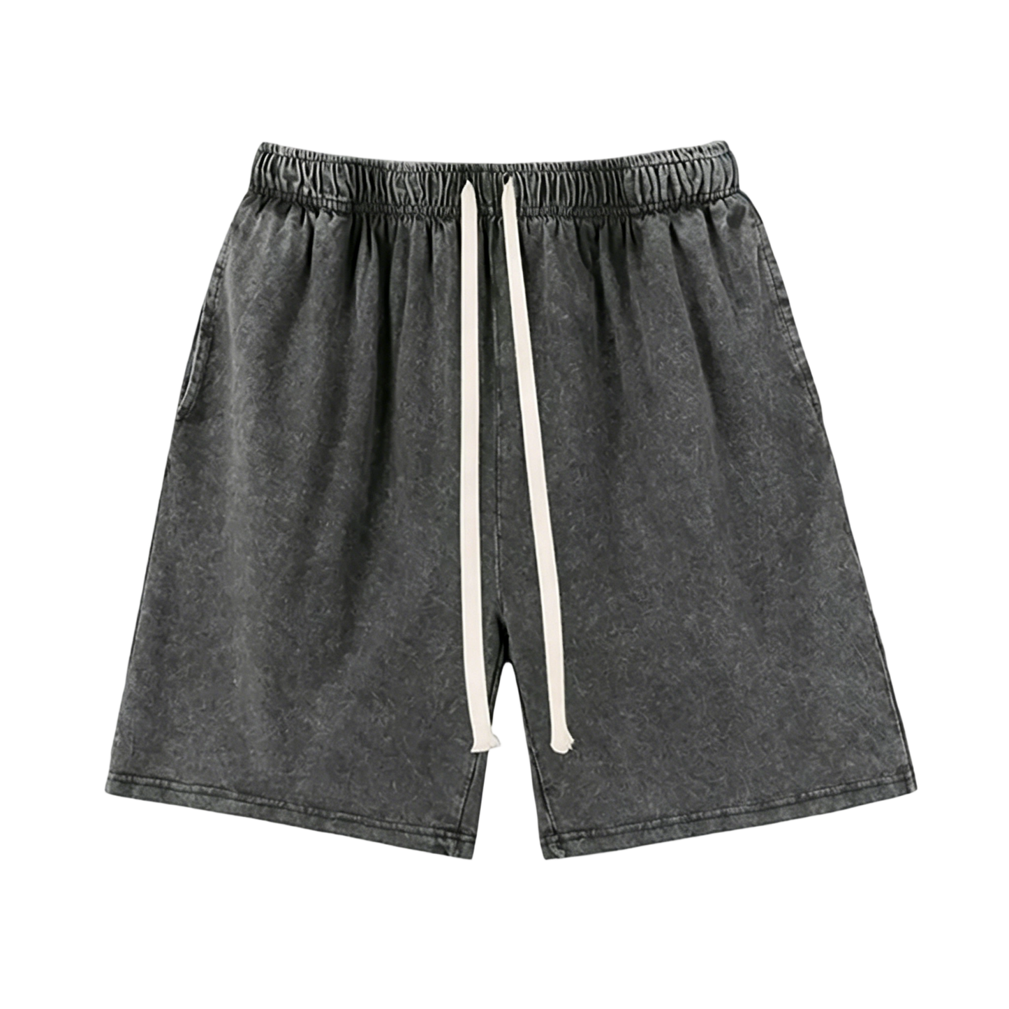 Unisex athletic shorts, pure cotton athletic shorts, vintage acid washed finish