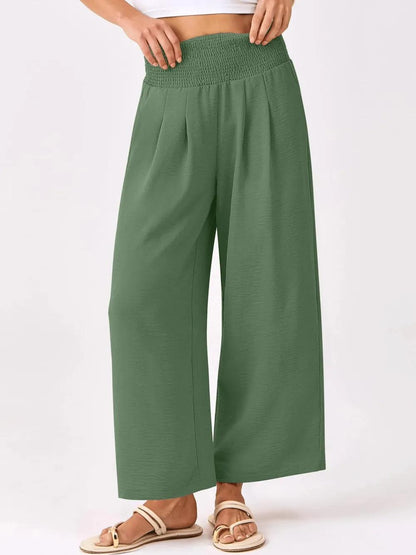 🔥FINAL SALE⚡Women's Smocked Waist Wide Leg Palazzo Pants