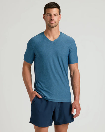 Men's Active V‐Neck Top for Workout & Daily Wear